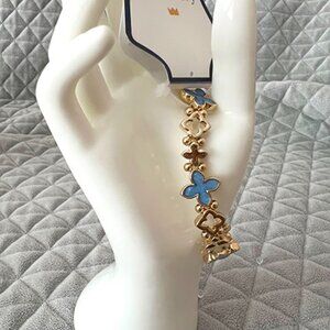 Crown & Ivy™ Gold Tone Foil Stretch Bracelet